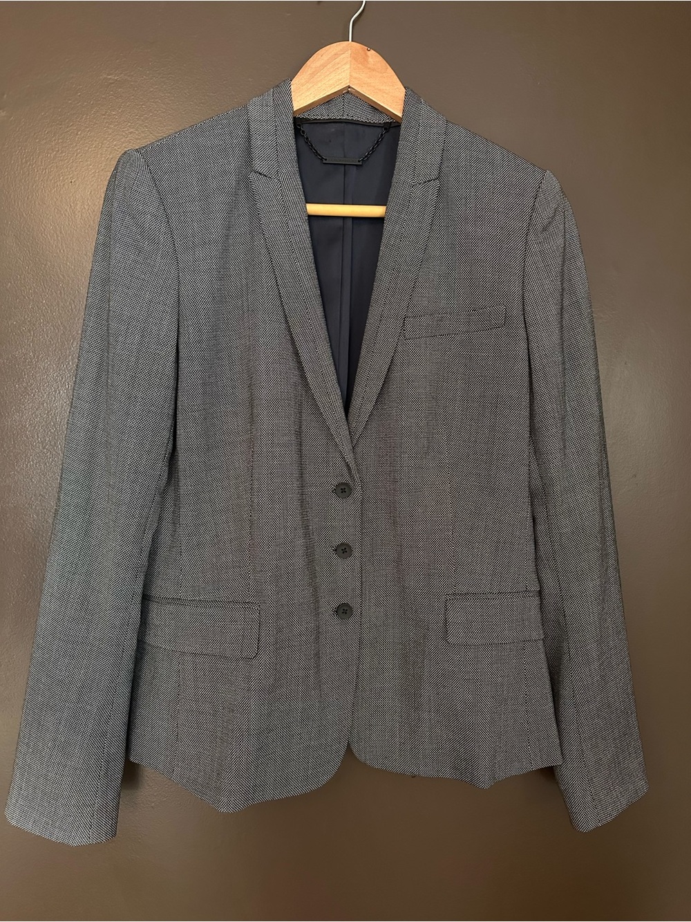 ELIE TAHARI Slim 3 Button Stretch Fitted Blazer Suit Jacket Size 10